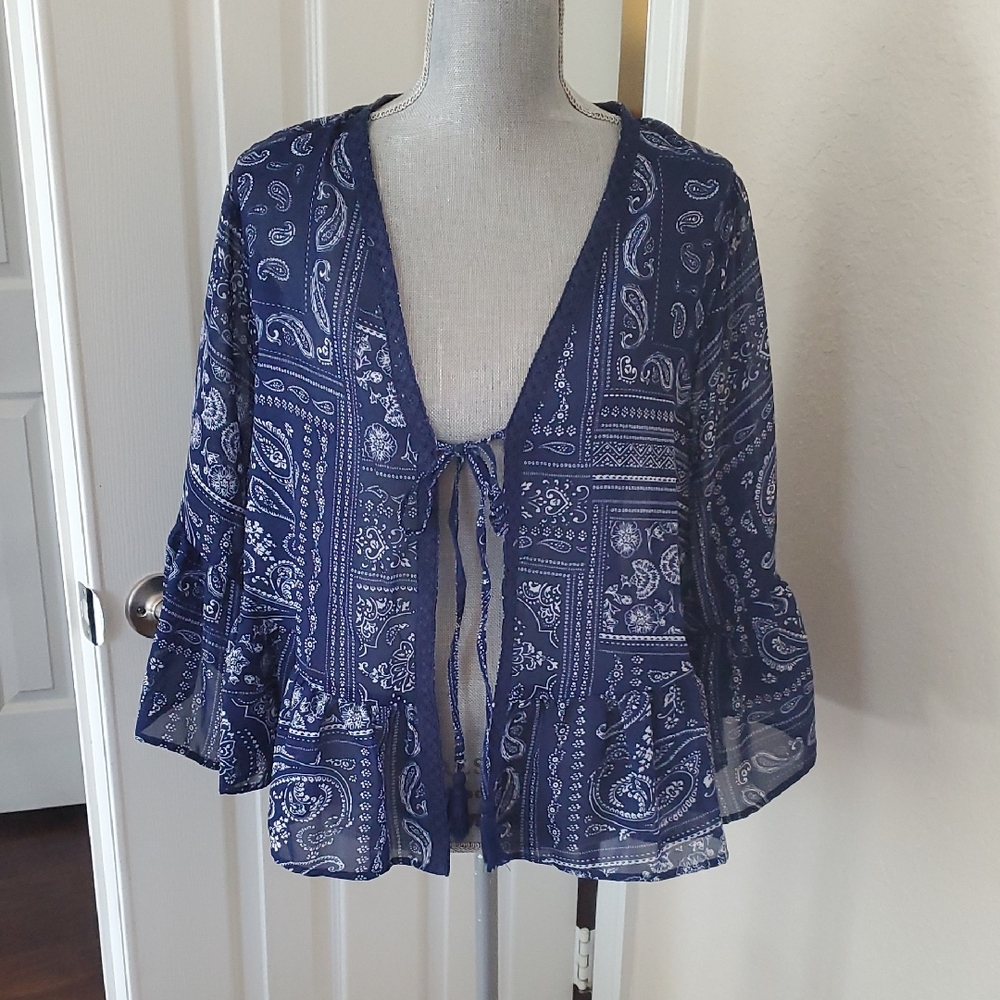 Women's Dress Topper with Bell/Ruffled Sleeve